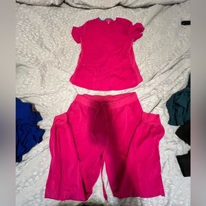 Pink scrubs set